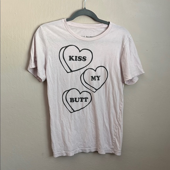 Stay Cute- Kiss my Butt Pink Graphic Tee size small - Picture 1 of 5